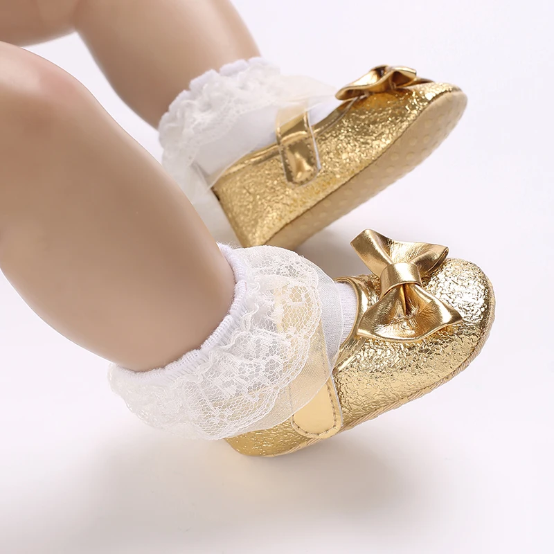

Spring and Autumn Baby Princess Shoes Cute Bow Baby Shoes Soft Bottom Anti slip Baby Sneakers