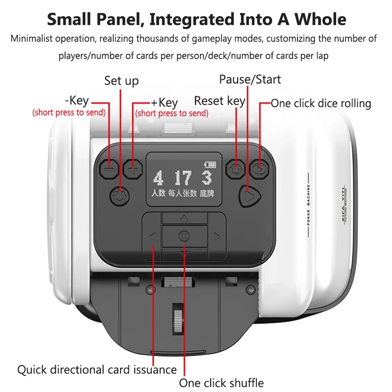 Rivenditore automatico di carte, mescolatore di carte ricaricabile Disformazione di mescolati Macchina per giocare a carte da poker per giochi di carte Viaggi in campeggio
