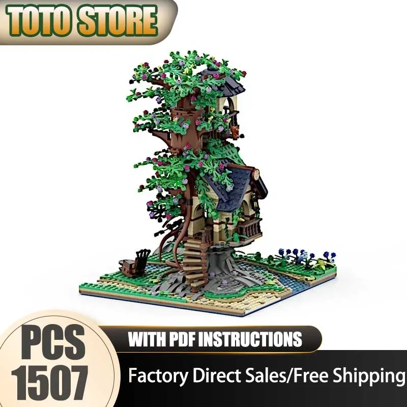 نموذج بناء Moc بناء منزل شجرة صغيرة نموذج تكنولوجيا البناء مدينة Srteet عرض لتقوم بها بنفسك تجميع ألعاب البناء هدية #1