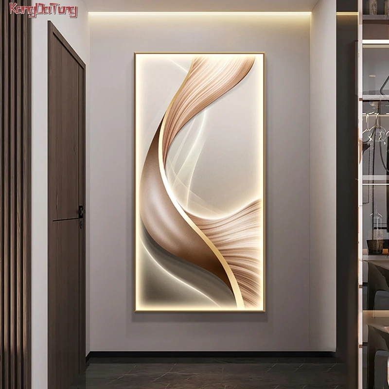 Portico moderno luminoso decorazione d\'interni pittura astratta soggiorno sala da pranzo comodino corridoio appeso lampada da parete a Led