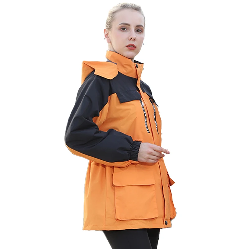 Women Fashion Sport Rush Suit Waterproof Jacket +Inner Lining Sets Warm Rush Suit Winter Outdoor Multi-function Camping Coats