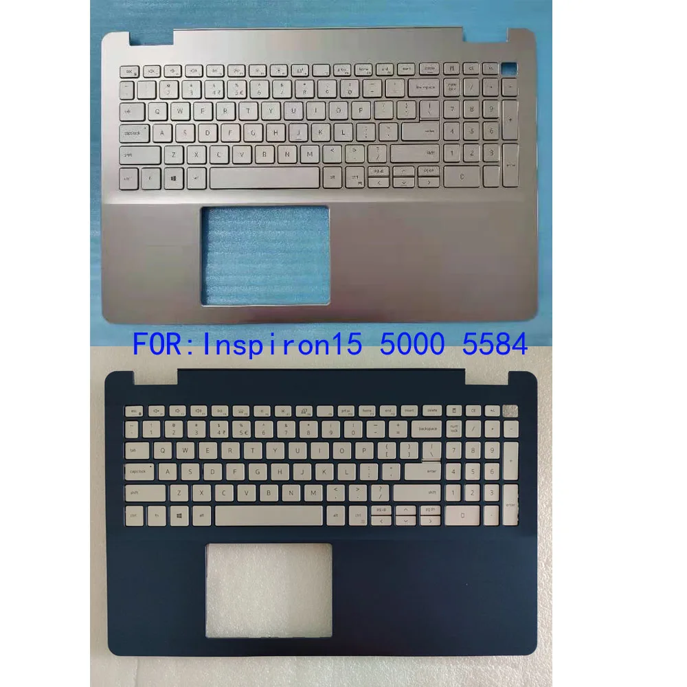 

New Laptop Case For DELL Inspiron 15 5000 5584 Palmrest With Backlit Keyboard 0227VH 0DFX5J Blue/Silvery