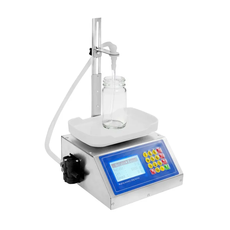 

30 watt quantitative liquid filling machine LCD display screen with diaphragm pump, used for alcohol, beverages, and sauces