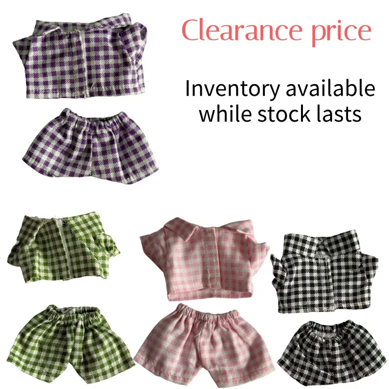 2pcs Labubu Doll Clothing Versatile Pants 17cm Plush Doll Clothing Accessories Labubu I II Idol Doll Sitting Party Accessories