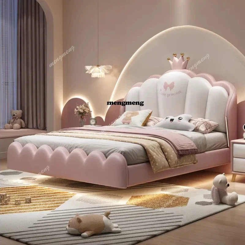 

Дизайнерская современная двуспальная кровать в стиле лофт, детская роскошная двуспальная кровать принцессы для хранения вещей, детская мебель Queen Camas De Dormitorio