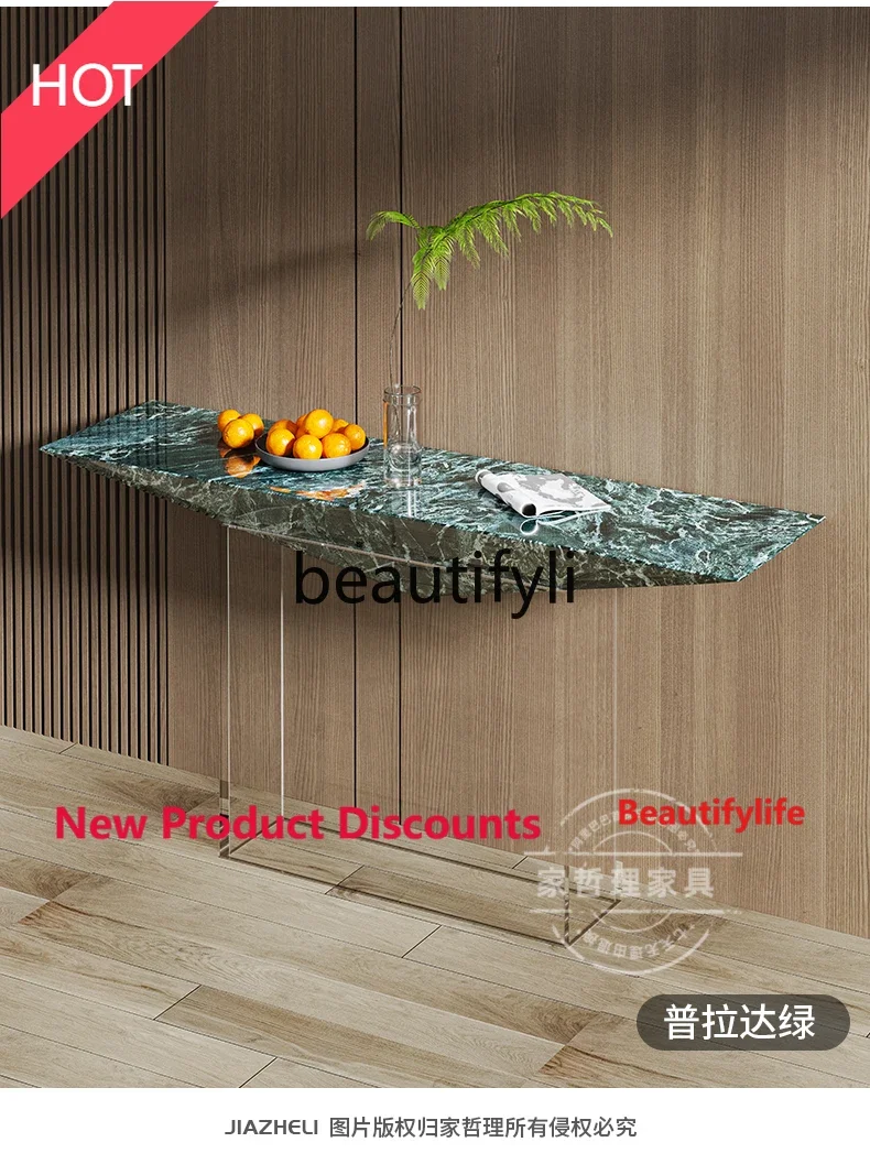 DD45 Italian Minimalist Entryway Table High-End Creative Corridor Wall-Mounted Acrylic Floating Entryway Table
