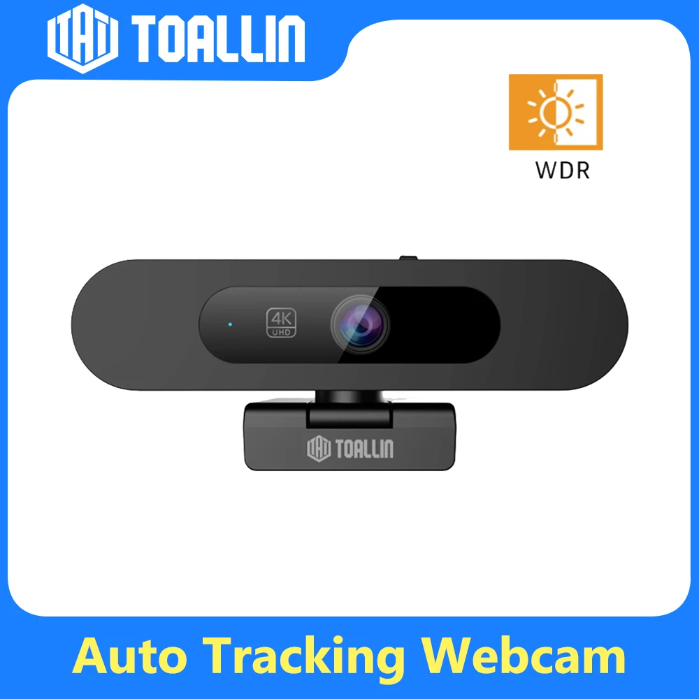 

TOALLIN 4K Conference Webcam with WDR Auto Framing Tracking 5X Digital Zoom Web Camera Computer for Conferencing Online Class