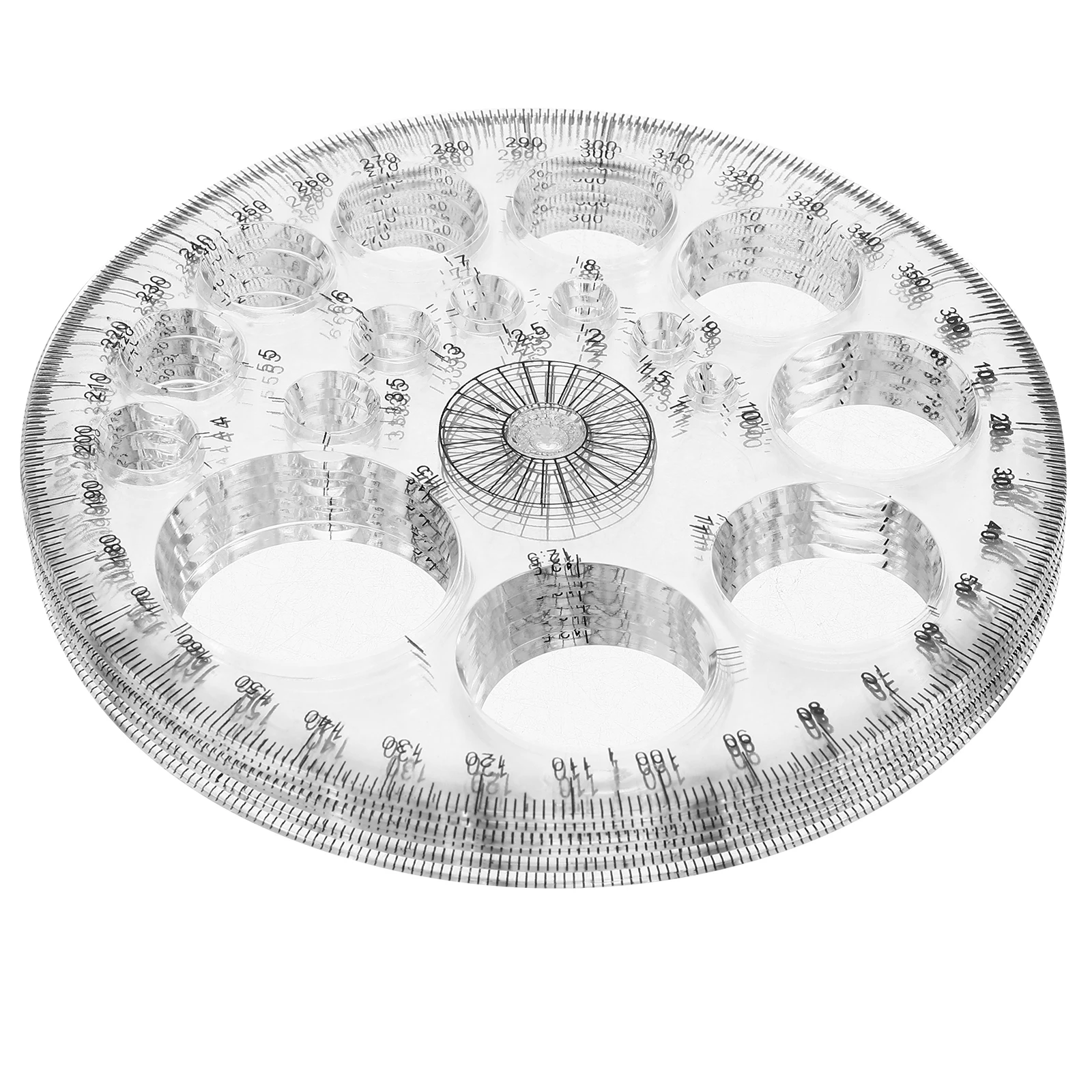 

6pcs 360 Degree Protractor Instrument White Plastic Drawing Tool for Students Geometry Math Design Drafting Angle