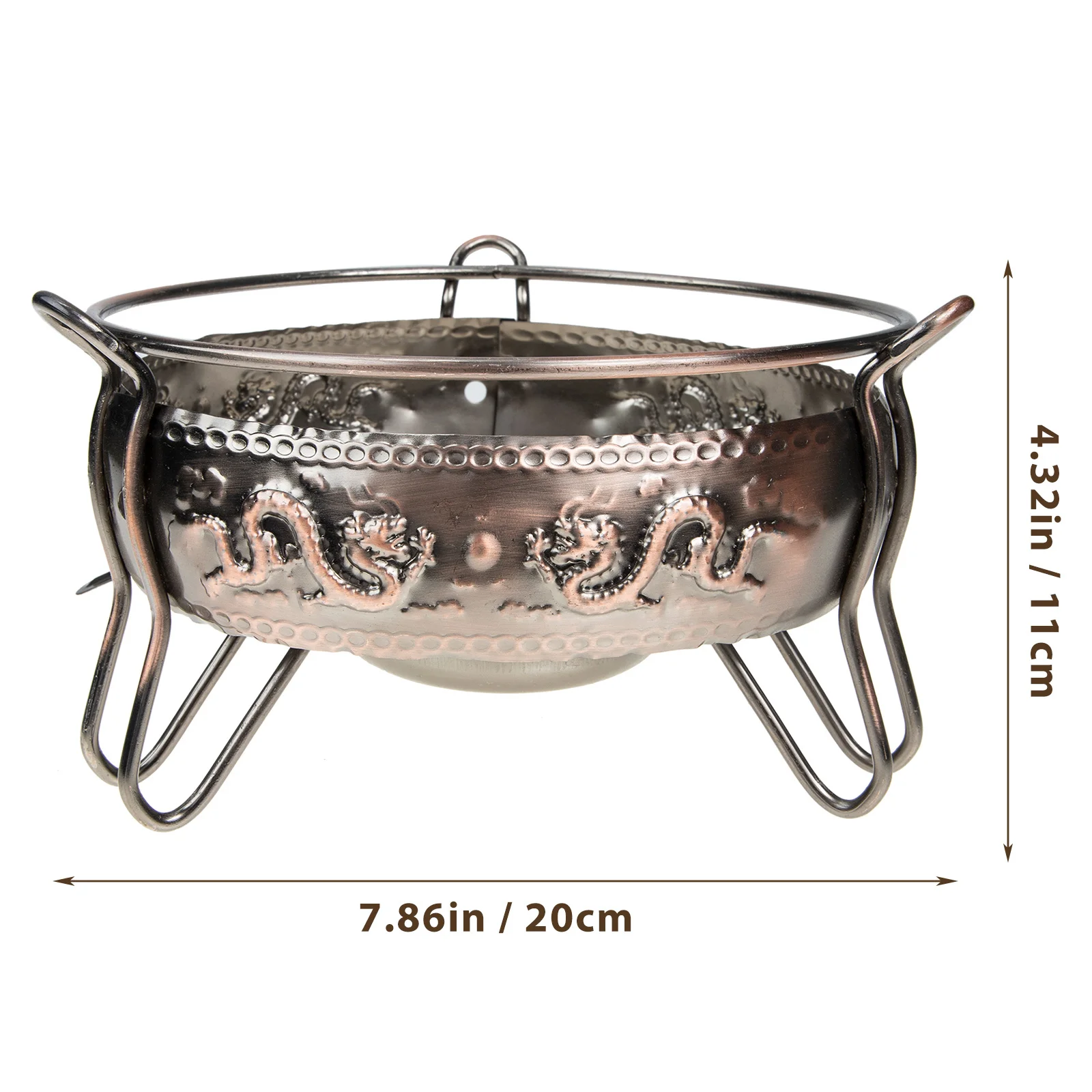 موقد برونزي، موقد كحول حديدي، أواني طهي محمولة للتخييم، قاعدة وعاء صغيرة لتوفير البوفيه، وعاء ساخن في الهواء الطلق