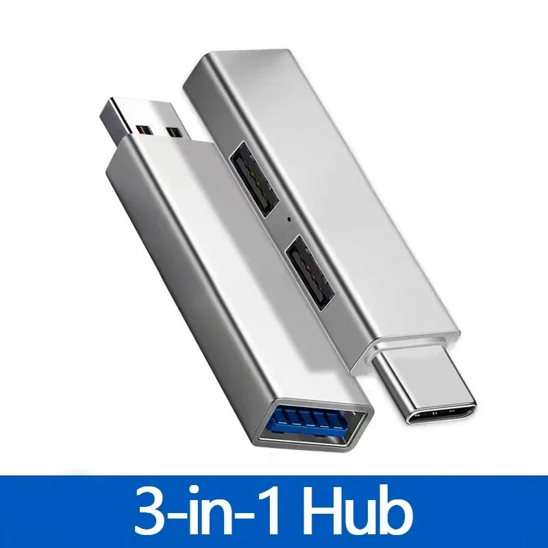 

3 in 1 USB 3.0 USB Hub Multi Type-C Splitter Hub Ultra Slim Use Power Adapter Multiple Expander 2.0 USB 3.0 Hub for PC