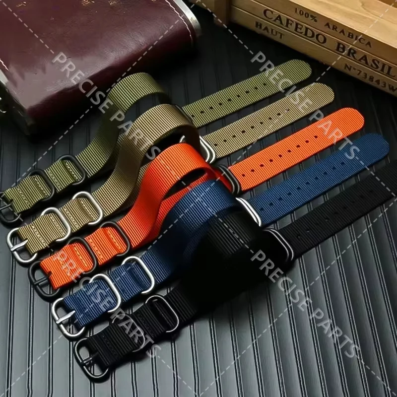 Watch Band 18mm 20mm 22mm 24mm Nato Strap Premium Army Sport Loop Dropshipping Military black buckle Belt bracelet Nylon