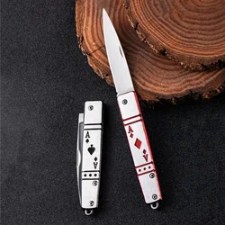 2024 Outdoor folding knife, portable fruit knife, multi-functional self-defense sharp folding knife, key chain knife