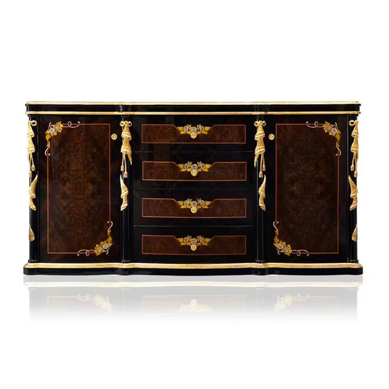 

High-end luxury tableware cabinet drawer storage furniture English living room cabinets living room cabinets