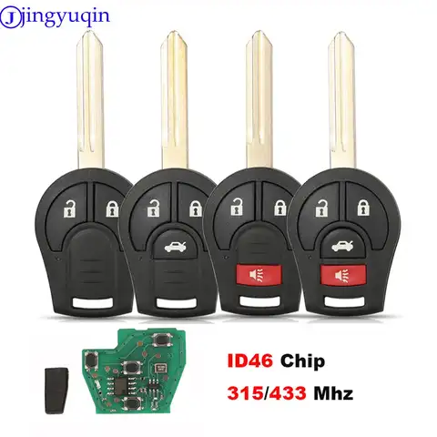 Jingyuqin 315/433MHZ Uzaktan Anahtar Nissan Sylphy Küp Juke Rogue Micra Qashqai Altima Maxima Sentra Versa Verici CWTWB1U751