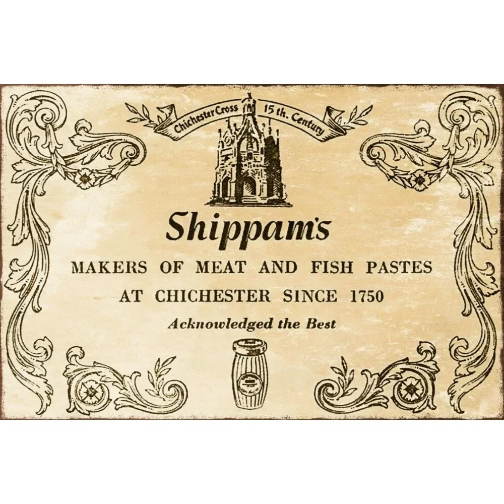 

Винтажный металлический знак Shippam's Meat Paste в стиле ретро | Chichester Food Advert Декор