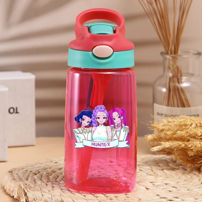 

480 мл KPop Demon Hunters Чашка для воды с рисунком для мальчиков и девочек Милые чашки в стиле аниме Студенты Портативная спортивная бутылка для воды Детские чашки