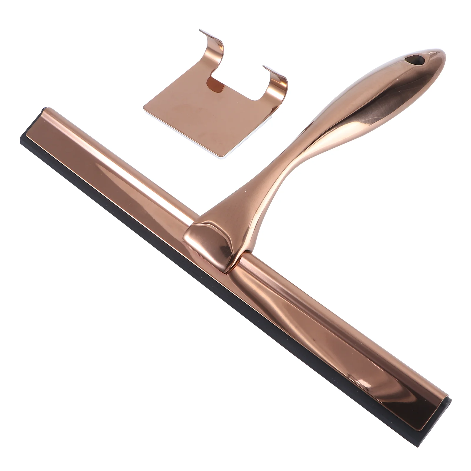 The Mirror Stainless Steel Glass Wiper Bronze Silicone Home Bathroom Scraper Cleaning Wipers Tool for Squeegee Shower Door