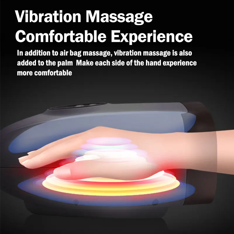 Riscaldamento Terapia elettrica Massaggiatore per le mani Acupressione vibrante Indossabile per il trattamento del palmo e del polso