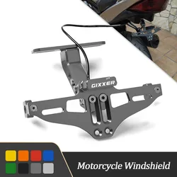 FOR SUZUKI GIXXER 150 155 GIXXER SF 250 GIXXER F150 CNC Billet Alumium Motorcycle Adjustment Angle License Plate Bracket Holder