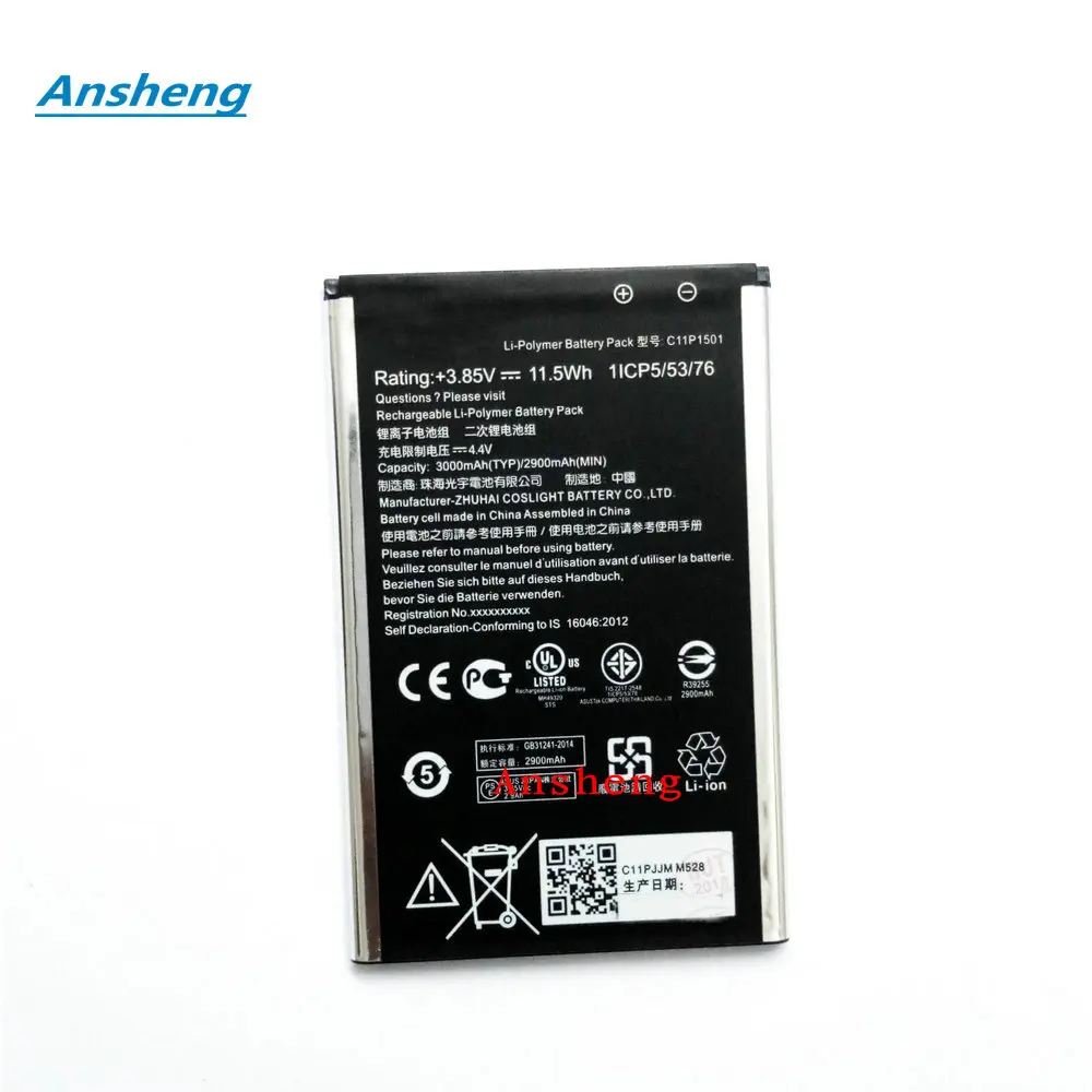 Original 3.8V 3000mAh C11P1501 Battery For Asus Zenfone 2 Laser Zenfone2 Laser ZE601KL Selfie ZE550KL ZD551KL