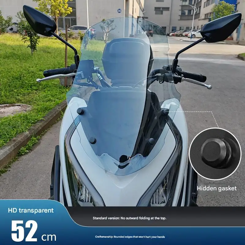 For Haojue ADX125 Scooter Special Upper Windshield Clear Windscreen Wind Deflector Weatherproof Modified Parts