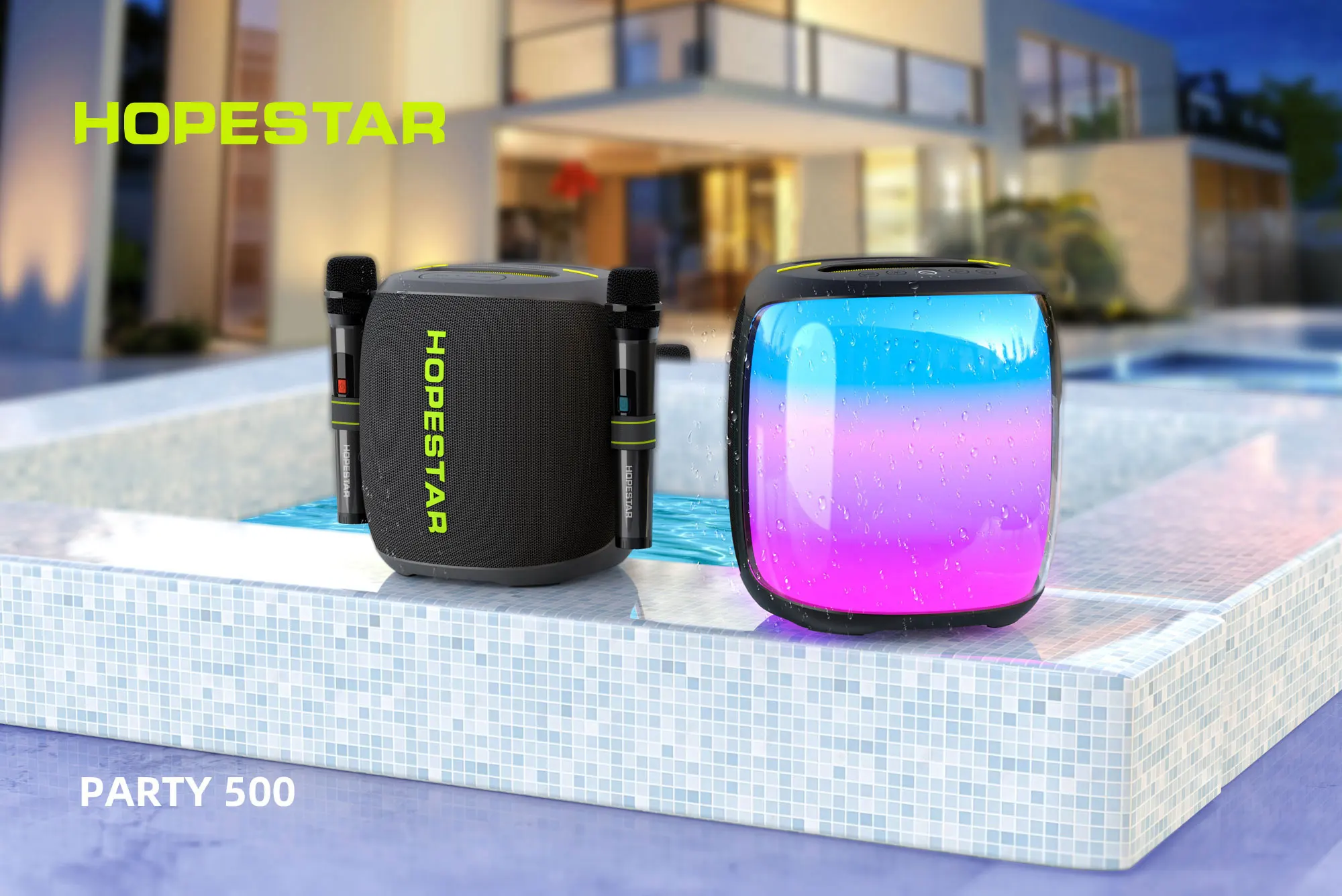 HOPE STAR PARTY500 100W Portable Wireless Speaker with Stereo Loud Sound IP67 Waterproof Outdoor Speakers Dual Pairing for Party