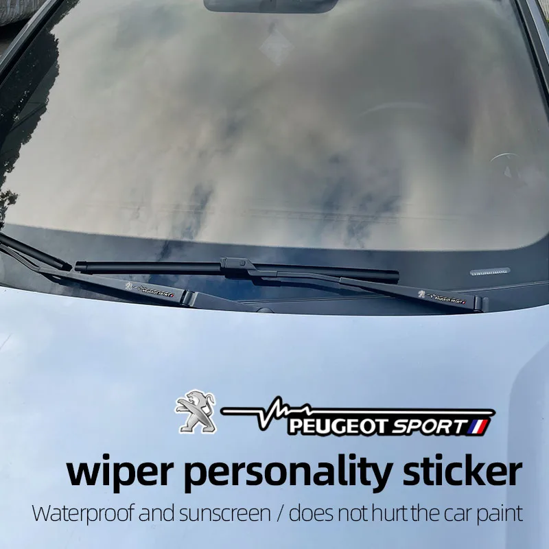 2 قطعة ملصقات السيارات بيجو ممسحة لاصقة تزيين لبيجو 206 307 308 3008 207 208 407 408 4008 508 2008 5008 301 205 106