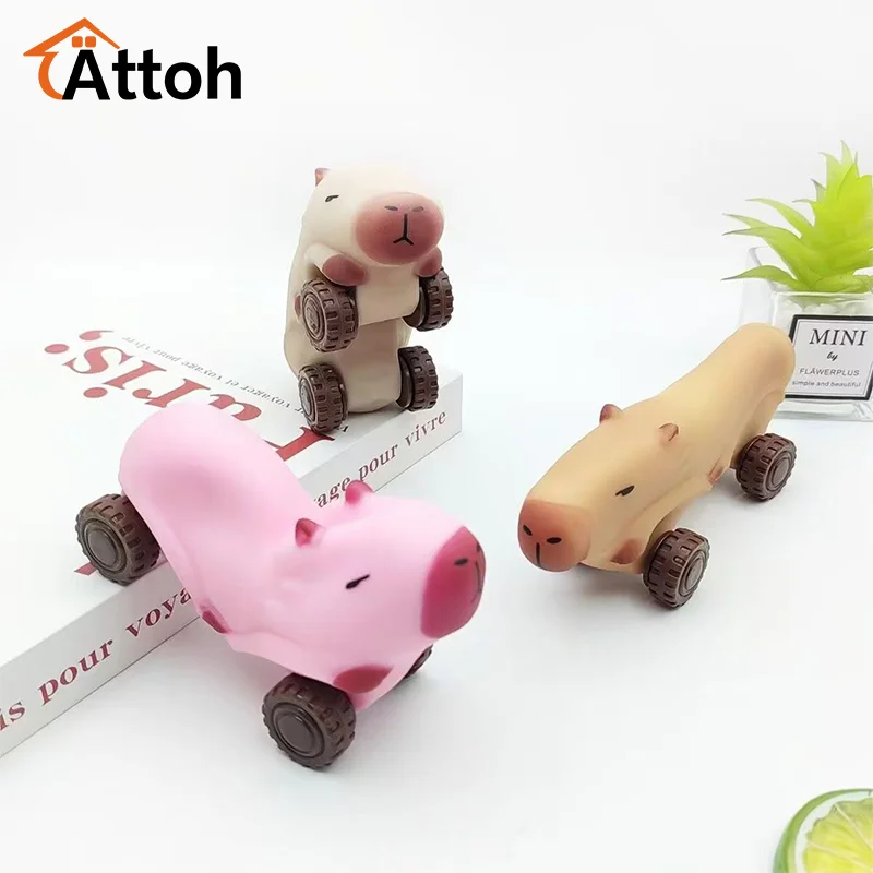 Funny Stretch Capybara Car Squeeze Toys Creative Soft Cartoon Capybara Mochi Stress Relief Toys Kids Adults Fidget Vent Gifts