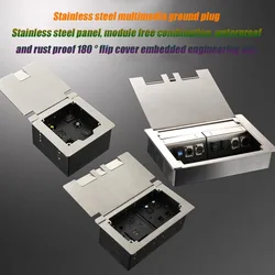 Metal ADM Panel Multimedia Desktop Ground Socket Hidden 128 Bounce D type 86 Panel Electrical Outlet Stage Audio Information Box