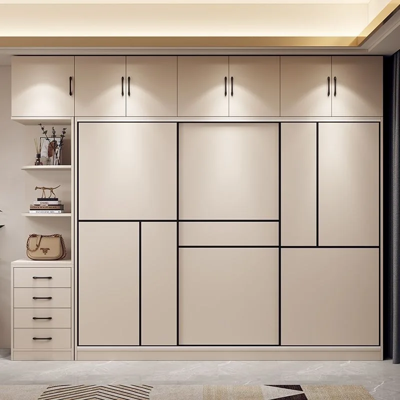 Congliang Wardrobe Bedroom Household Solid Wood Economical Rental Housing Cabinet Assembly Small Unit Storage Large Wardrobe