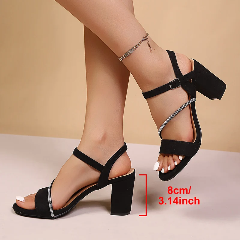 

Women Sandals Luxury Crystal Banquet Dress Party Sandals Summer Open Toed High-heel Sandal Fashion High Heels Sandals for Women