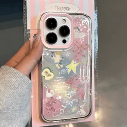 Cat Star Strawberry Bow Phone Case For Xiaomi Redmi Note 13 12 12C 11 10 10C 13C 10X K50 Pro Plus 4G 5G Y2K Clear TPU Back Cover