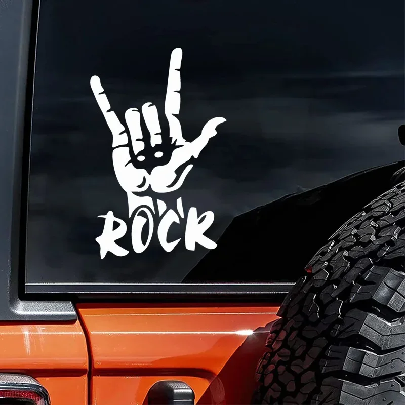 

23x15cm Rock Gesture Rock N Roll Car Sticker Auto Body Bumper Windows Motorcycle Laptop Walls Vinyl Film Decal Car Accessories