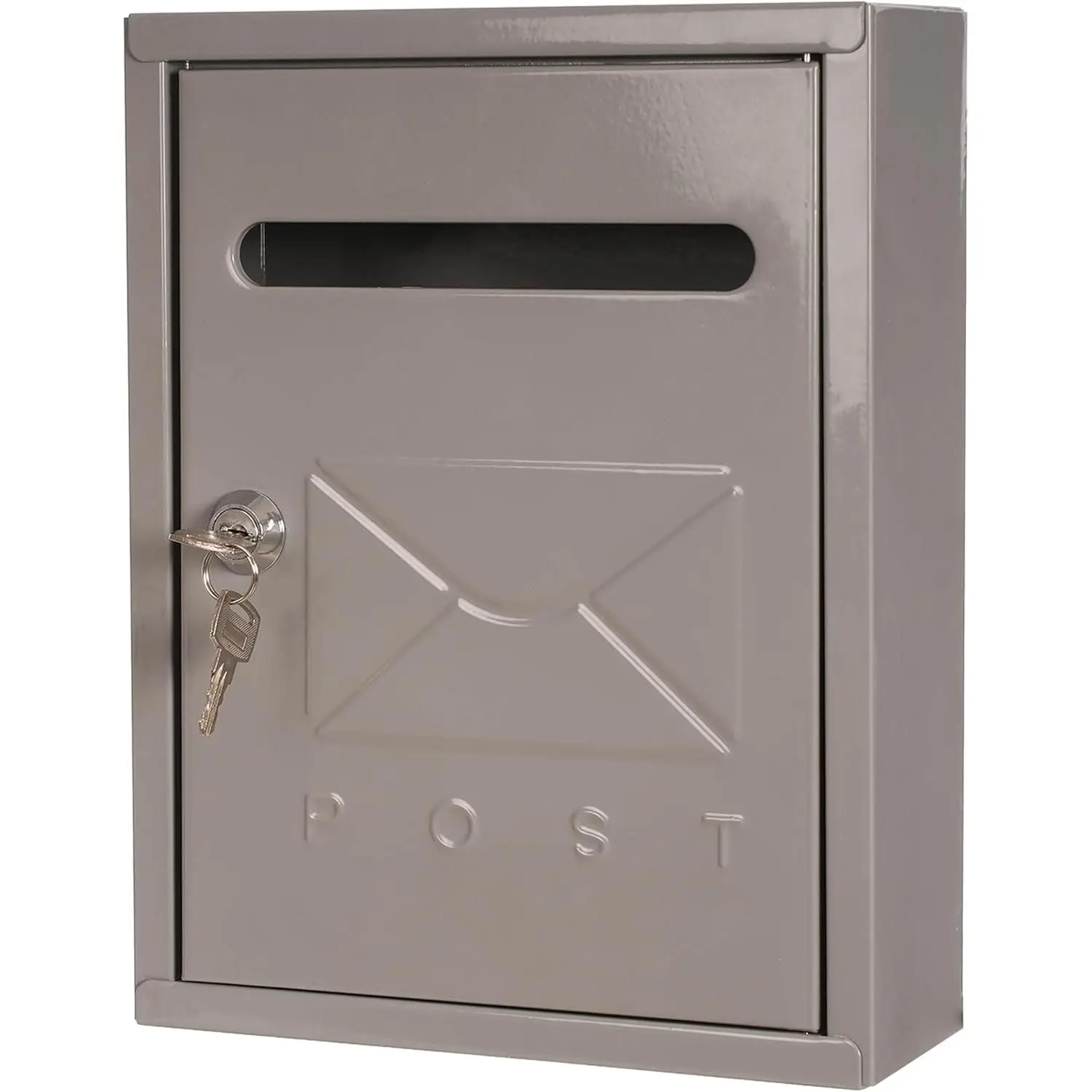 Maxia market metallic outdoor mailbox, 3 colors, house motif, outdoor posts, for letters