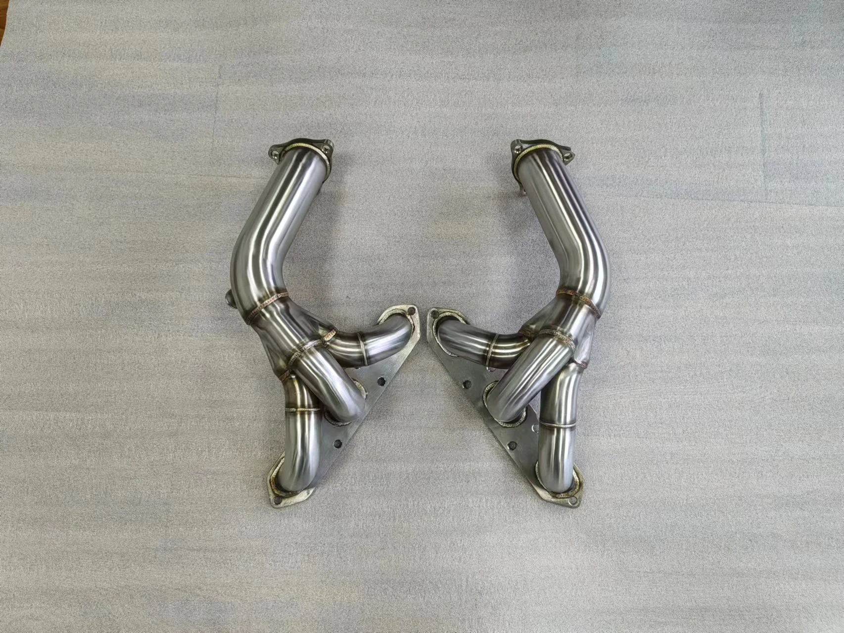 POLISHED STAINLESS STEEL HEADER EXHAUST MANIFOLD for 05-08 BOXSTER CAYMAN S 987 view 4