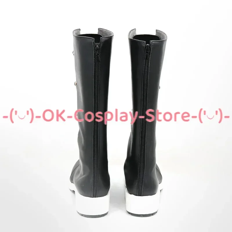 [Personalizowane] Buty do cosplayu Game Nu: Carnival Rei, rekwizyt do anime roleplay, na Halloween, karnawał, imprezę, skórzane botki z PU