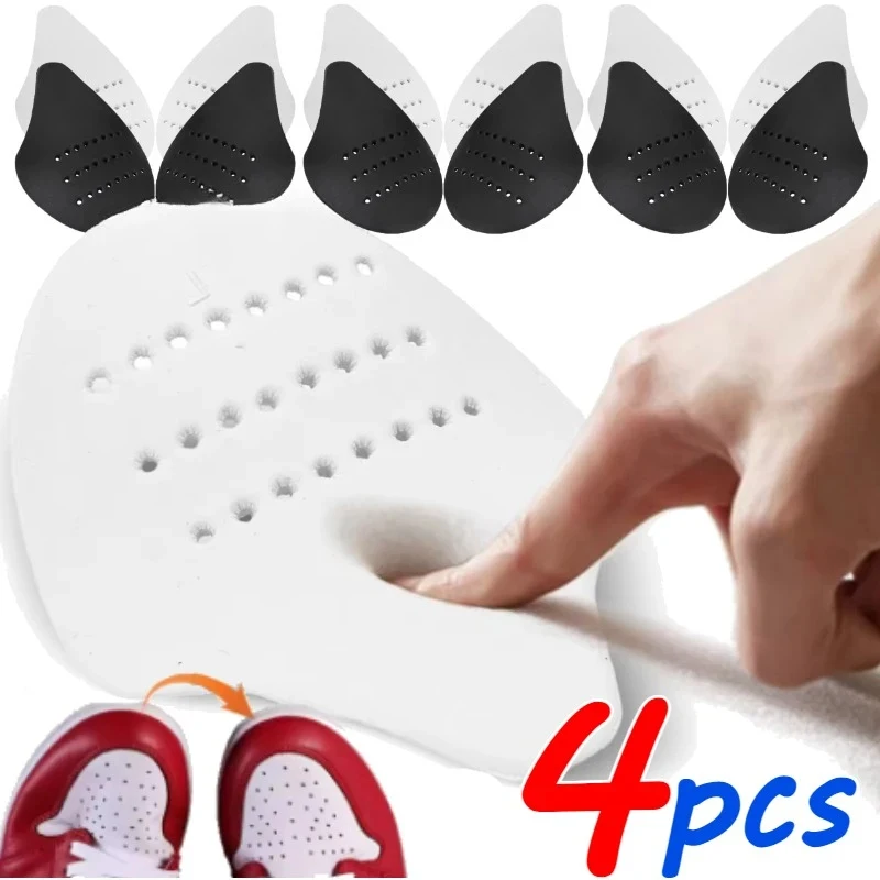 2/4Pcs  Anti Wrinkle EVA Shoe Shield Sneaker Anti Crease Support Toe Cap Holder Shoes Toe Anti Foot Care Shield Toe Cap