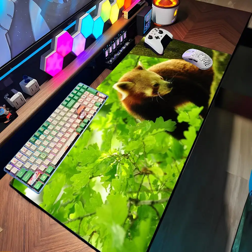 

Коврик для мыши Red Panda, большой резиновый коврик для мыши, коврик для мыши для ПК, игровой коврик для ноутбука, настольный коврик XXL, нескользящий коврик для компьютерной клавиатуры и мыши