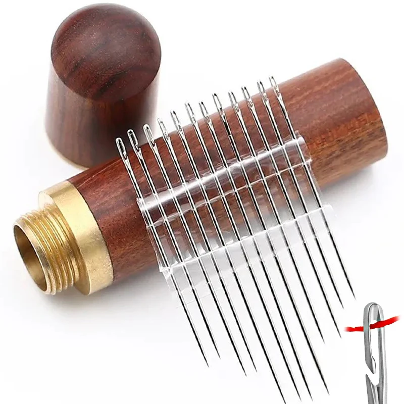 30-piece Easy Threading Sewing Needle Set, Designed for the Elderly, Made of Stainless Steel with Automatic Threading Device