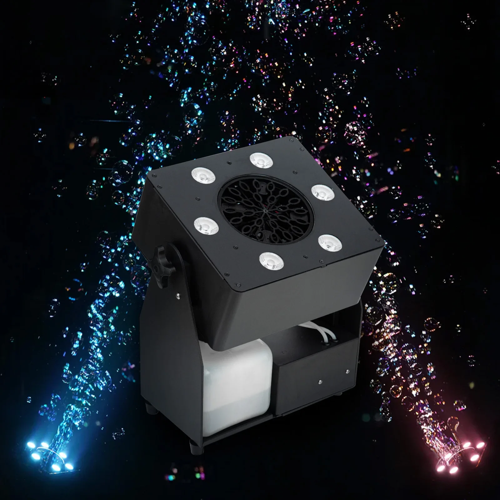 ใหม่ Bubble Machine Stage แนวตั้ง LED โฟมเครื่อง DMX512 รีโมทคอนโทรลแสงสําหรับดิสโก้ DJ Wedding Bar