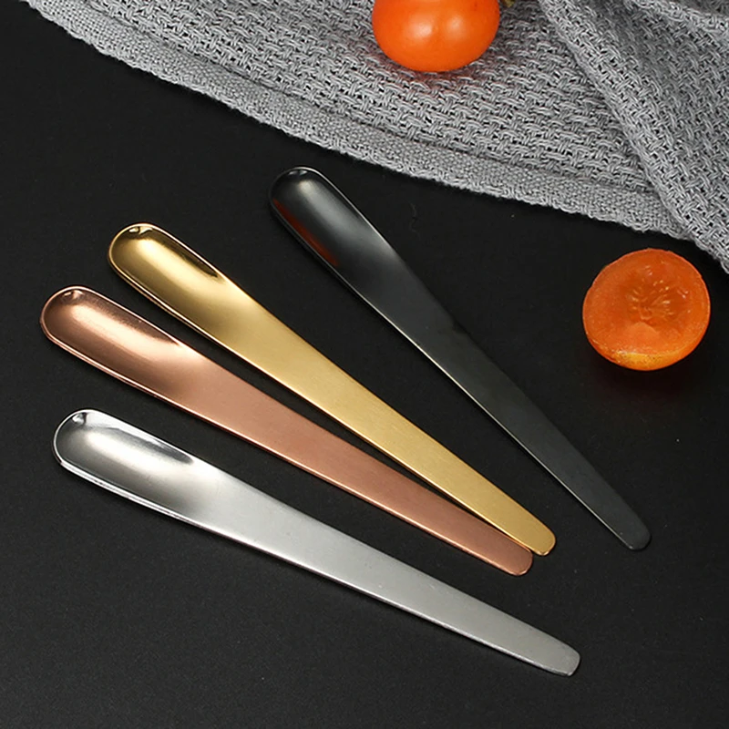 

1Pc Creative Coffee Spoon Stainless Steel Flat Spoon For Dessert Small Coffee Scoop Bar Spoon Ice Cream Spoon Kitchen Tableware