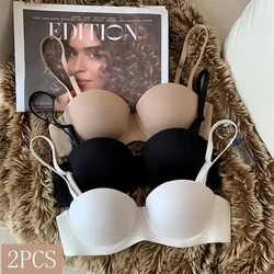 2Pcs/Lot Seamless Bras Women Push Up Bra 1/2 Cup Invisible Underwear Sexy Lingerie Smooth Bralette Comfort Sexy Brassiere