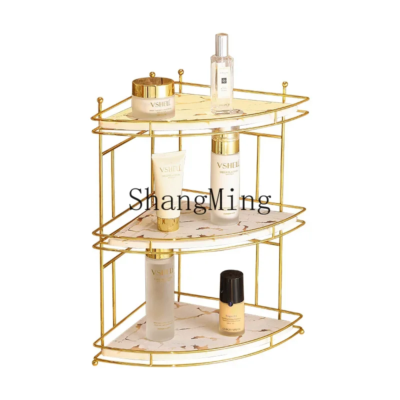 DSA Bathroom Sink Storage Rack Bathroom Corner Washstand Storage Rack Washstand Triangle Countertop Storage Rack