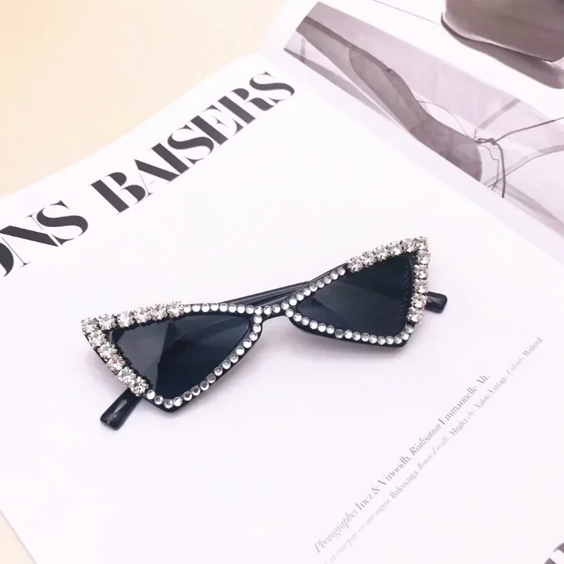 

Vintage Cat Eye Sunglasses Unisex Diamond Luxury Anti Blue Light Glasses Optical Frames Outdoor Fashion Oculos De Sols