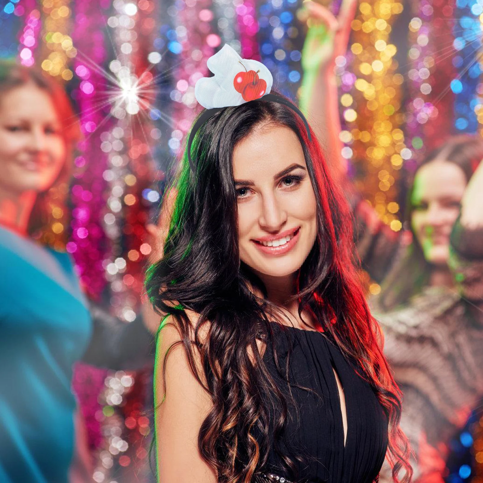 

Cherry Headband Cute Fruit Hair Accessories For Party Cosplay Birthday Masquerade Photo Props Headpiece Costume Adult