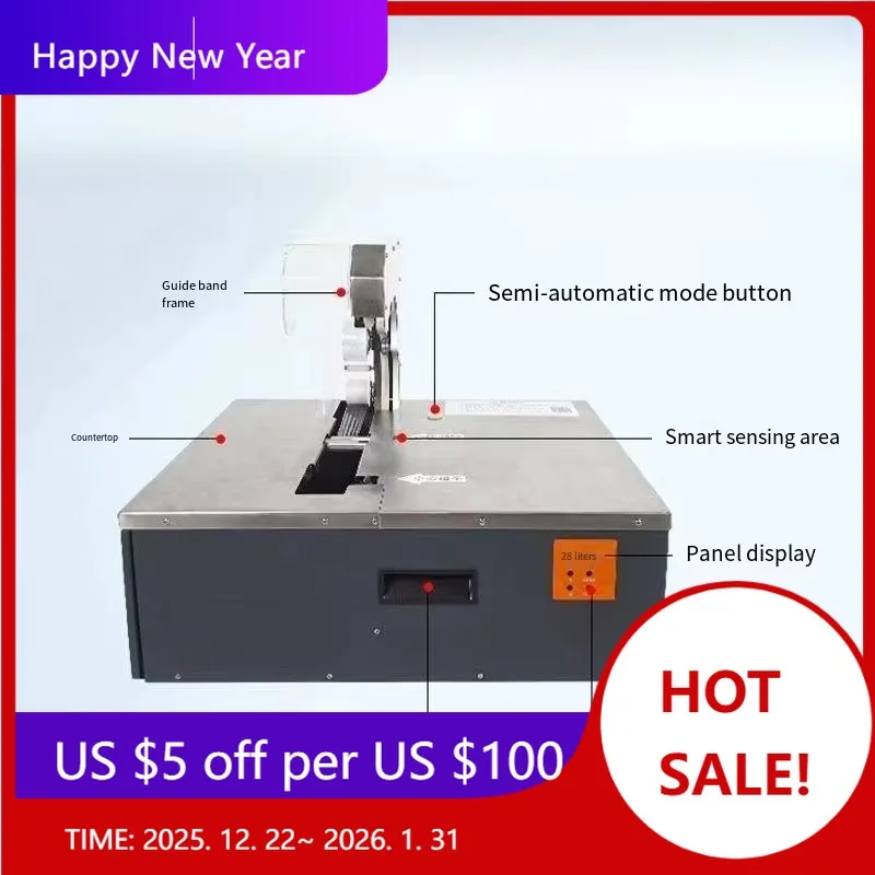 

【Factory】Automatic Electric Strapping Machine For Food Packaging Flower Vegetable Stick Elastic Rope Thread Bundling Binding Typ