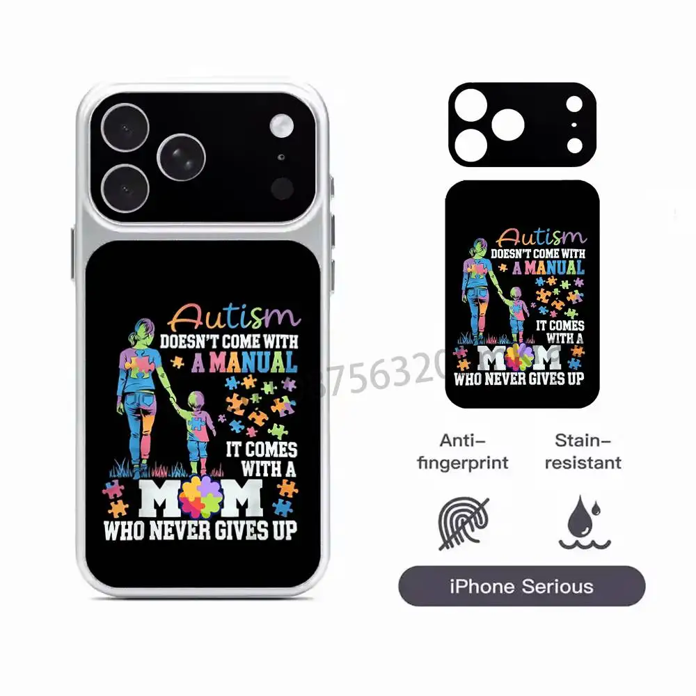 Autism Support Puzzle Removable HD/Matte Full Coverage Films For iPhone 17 ProMax 17Pro