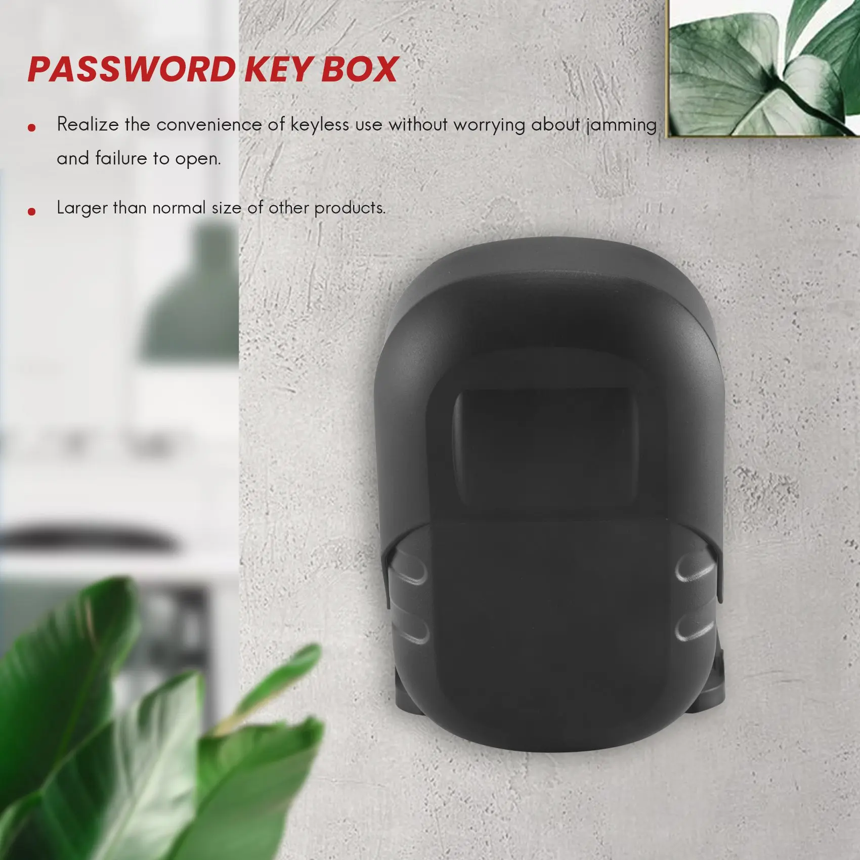 AA08-Key Lock Box Montaggio a parete Combinazione a 4 cifre Cassetta di sicurezza per chiavi resistente alle intemperie, Cassetta di sicurezza combinata di grande capacità