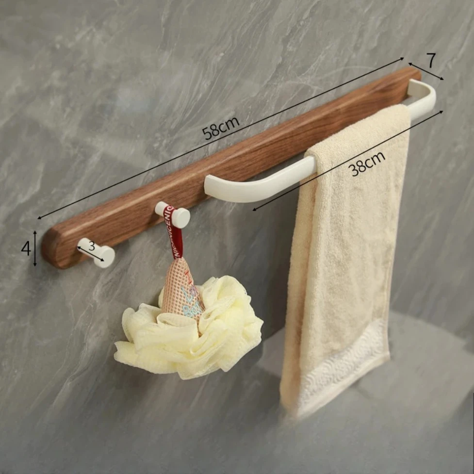 Toilet towel rack single bar wall non-punching towel bar kitchen bathroom wall towel rack
