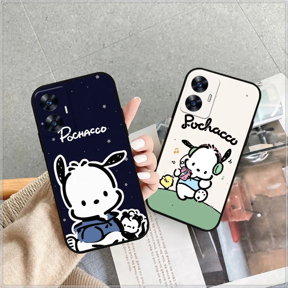 Cartoon Pochacco Phone Case For Realme C55 C53 C35 C33 C31 C30 C30S C21 C21Y C20 C15 C12 C11 GT Neo 2 Narzo 50 50I 50A 5G Cover